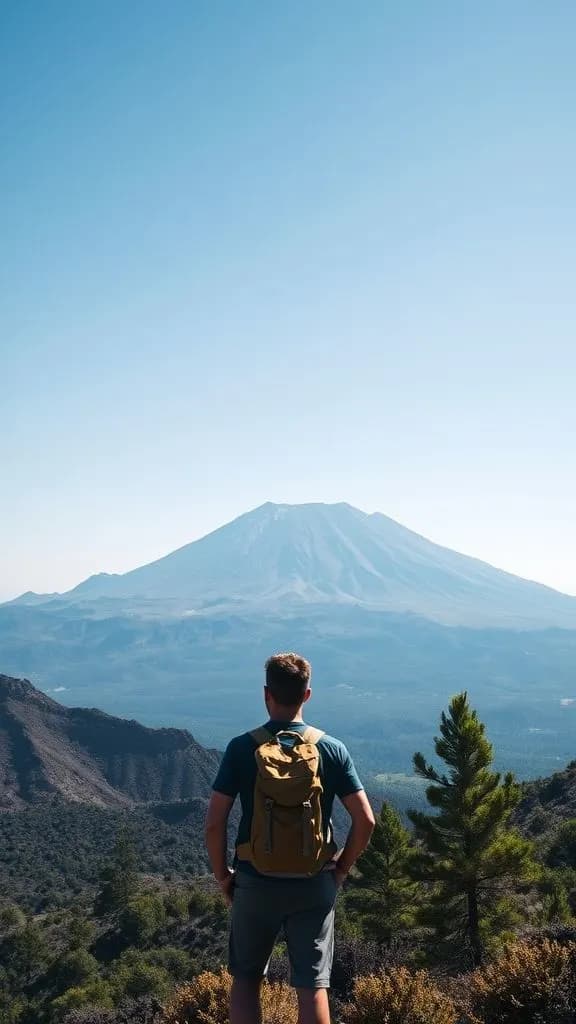 A hiking trail landscape in Tenerife.