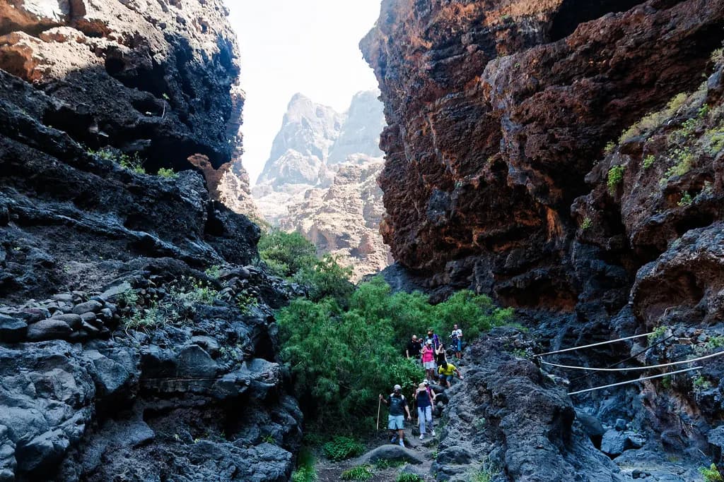 The Masca ravine landscape in Tenerife.