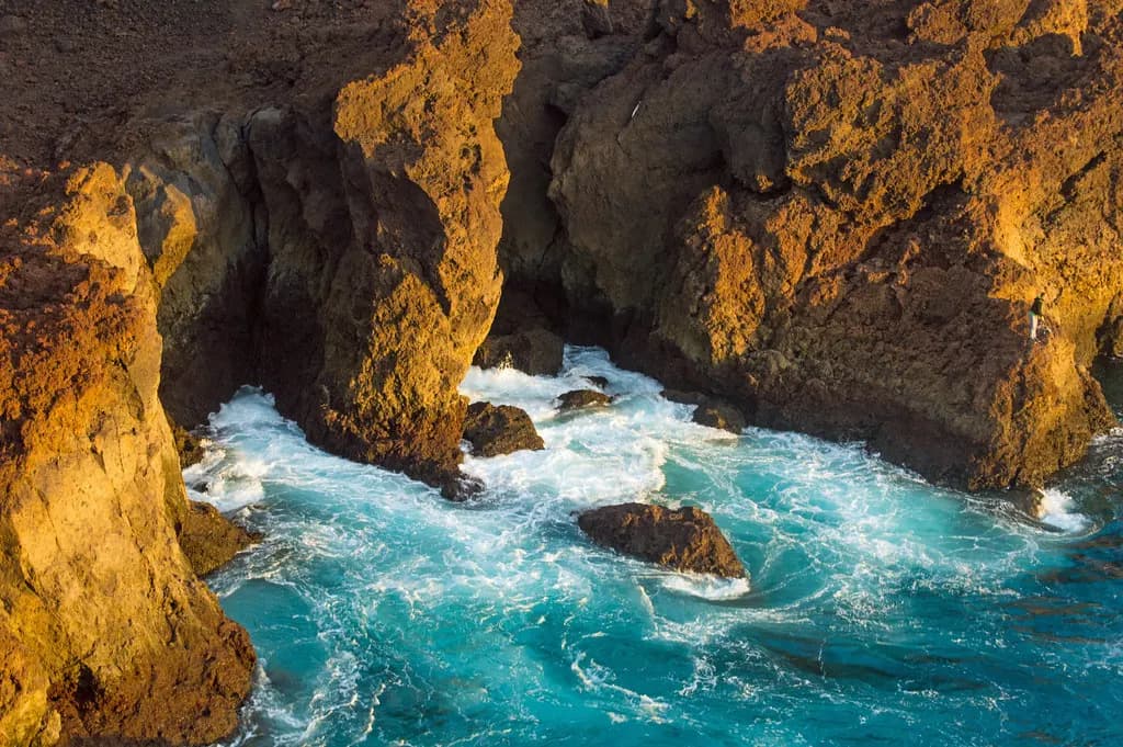 Sunset at Punta de Teno in Tenerife.