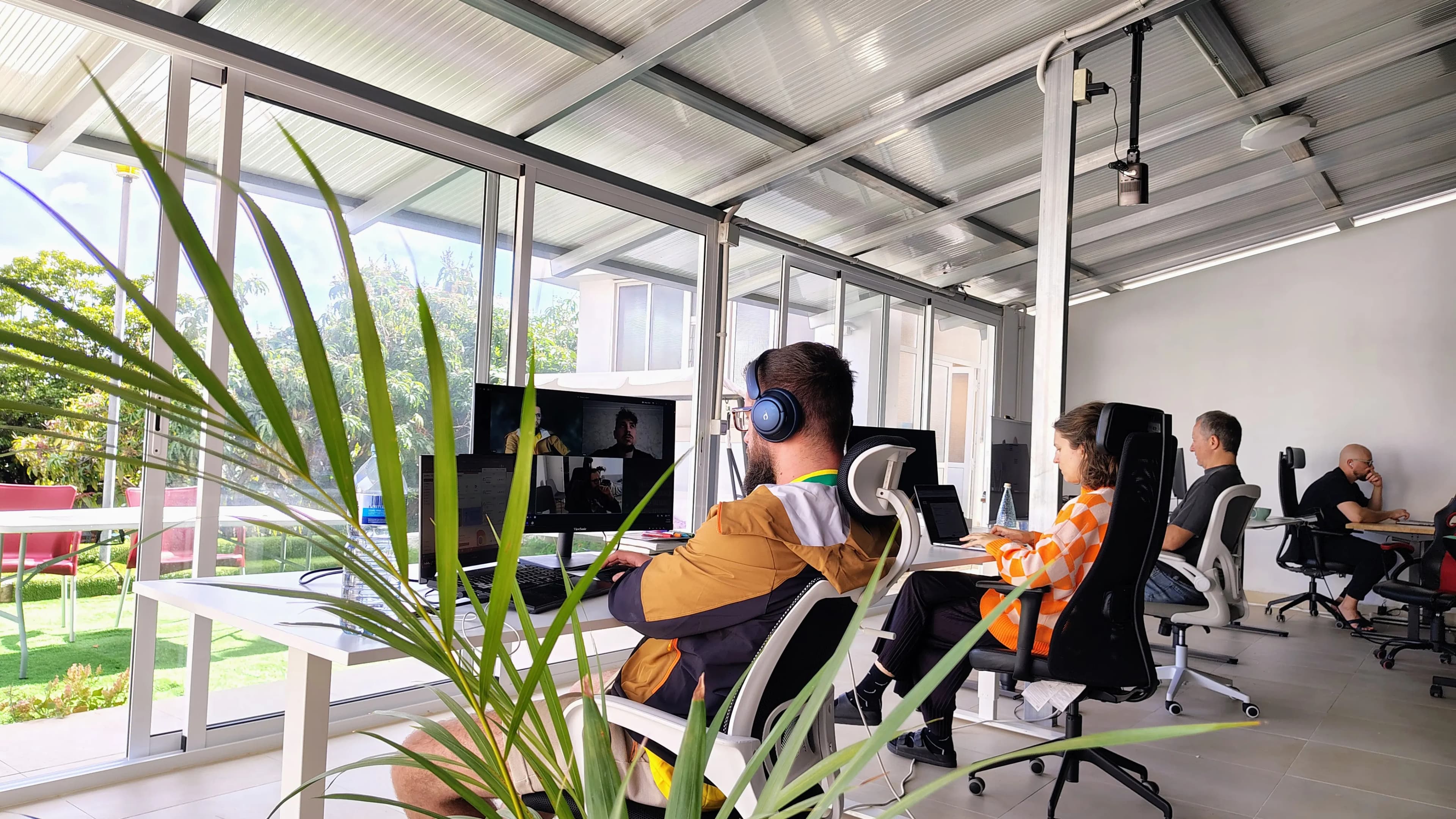 Sea-view coworking windows at Blue Paradise.